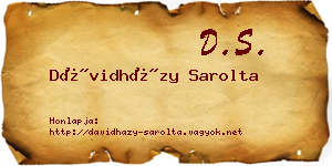 Dávidházy Sarolta névjegykártya